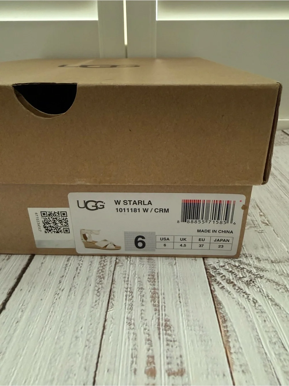 UGG Women's Cream Knotted Ankle-Tie Wedge Sandals